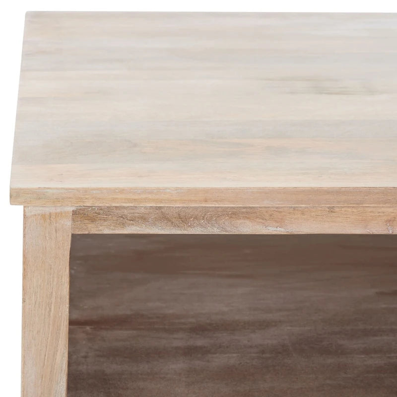 Table basse à étagère unique carrée Bernardina SAFAVIEH - 34 L x 34 P x 16 H - 34Lx34Px16H