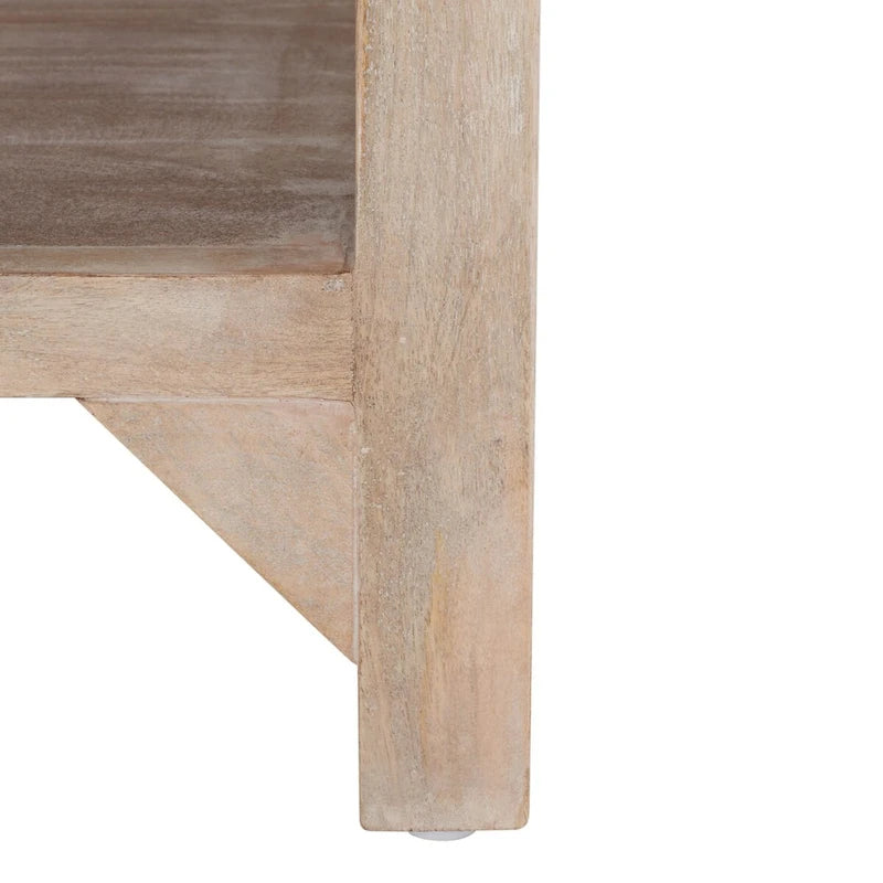 Table basse à étagère unique carrée Bernardina SAFAVIEH - 34 L x 34 P x 16 H - 34Lx34Px16H