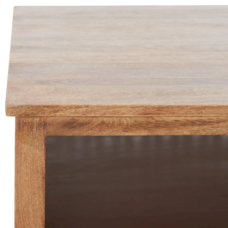 Table basse à étagère unique carrée Bernardina SAFAVIEH - 34 L x 34 P x 16 H - 34Lx34Px16H