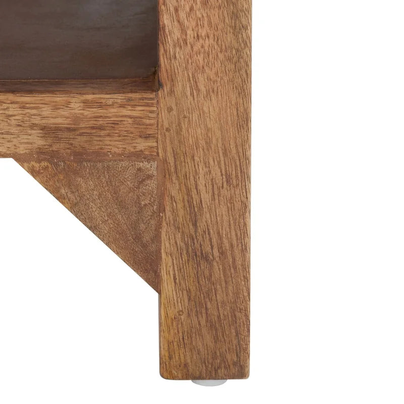 Table basse à étagère unique carrée Bernardina SAFAVIEH - 34 L x 34 P x 16 H - 34Lx34Px16H