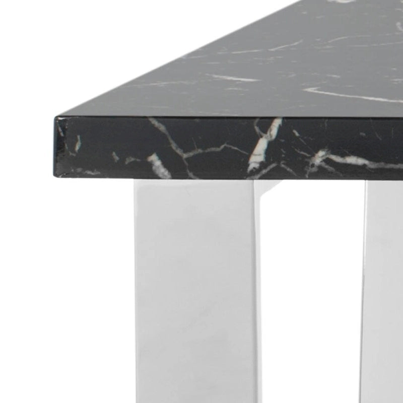 Table basse carrée SAFAVIEH Bea noire/laiton - 80 x 80 x 40 cm - 32L x 32P x 16H