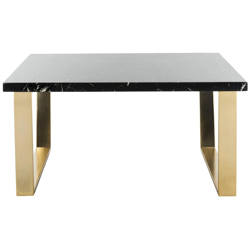 Table basse carrée SAFAVIEH Bea noire/laiton - 80 x 80 x 40 cm - 32L x 32P x 16H