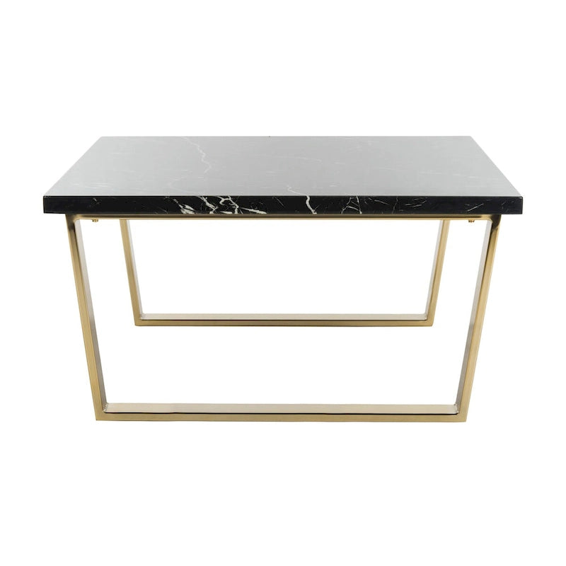 Table basse carrée SAFAVIEH Bea noire/laiton - 80 x 80 x 40 cm - 32L x 32P x 16H
