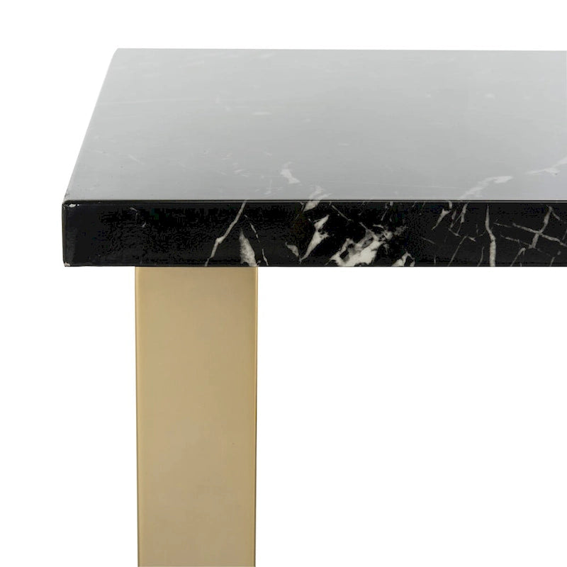 Table basse carrée SAFAVIEH Bea noire/laiton - 80 x 80 x 40 cm - 32L x 32P x 16H