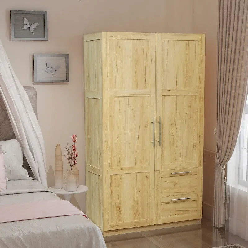 Grande armoire avec 2 tiroirs et 5 espaces de rangement