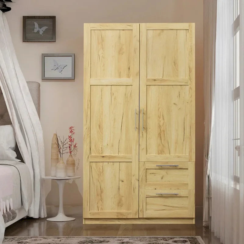 Grande armoire avec 2 tiroirs et 5 espaces de rangement