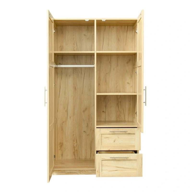 Grande armoire avec 2 tiroirs et 5 espaces de rangement
