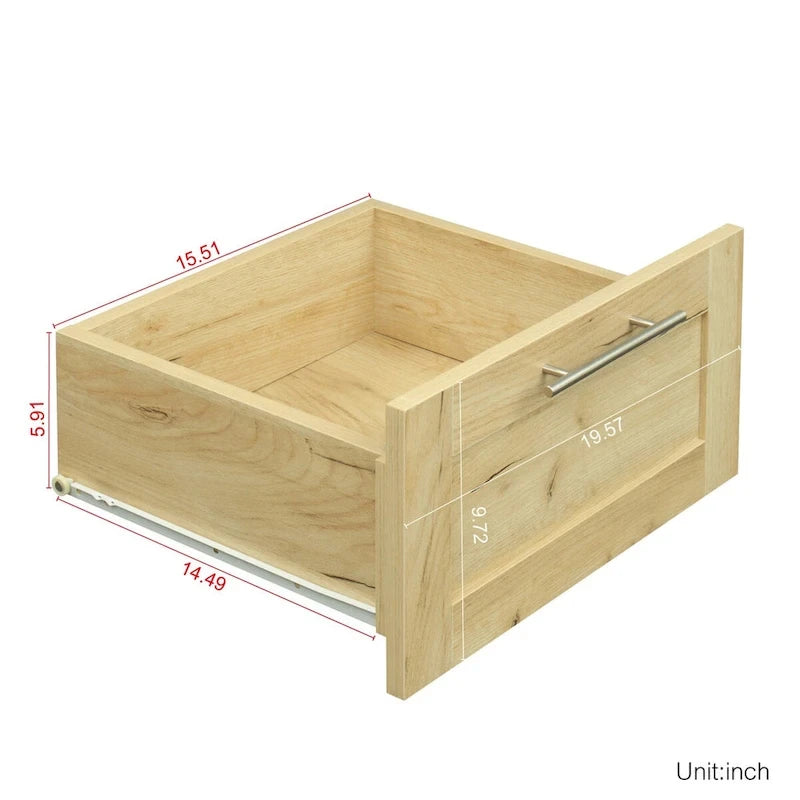 Grande armoire avec 2 tiroirs et 5 espaces de rangement
