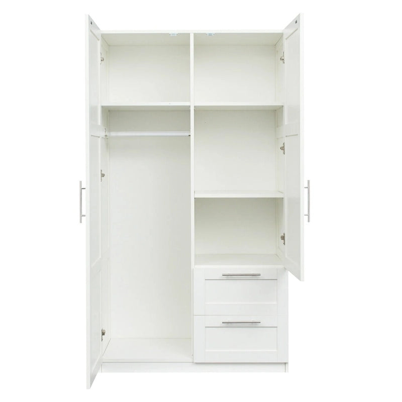 Grande armoire avec 2 tiroirs et 5 espaces de rangement