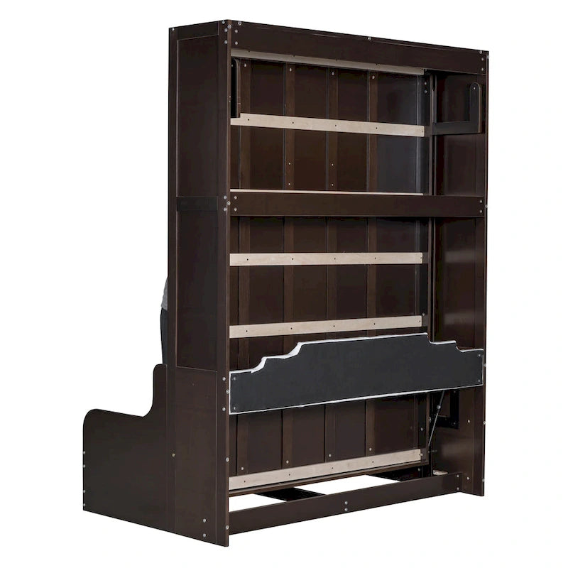 Lit mural escamotable Queen Size avec coussin