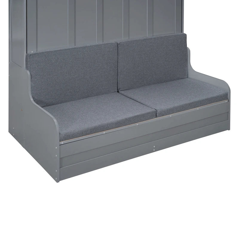 Lit mural escamotable Queen Size avec coussin