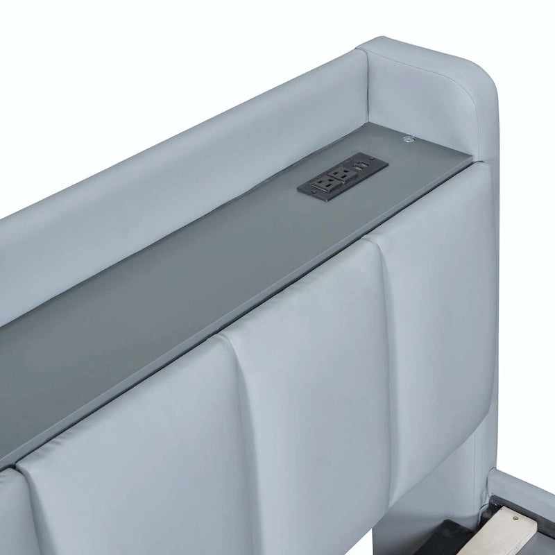 Lit plateforme tapissier Twin XL avec système de rangement hydraulique
