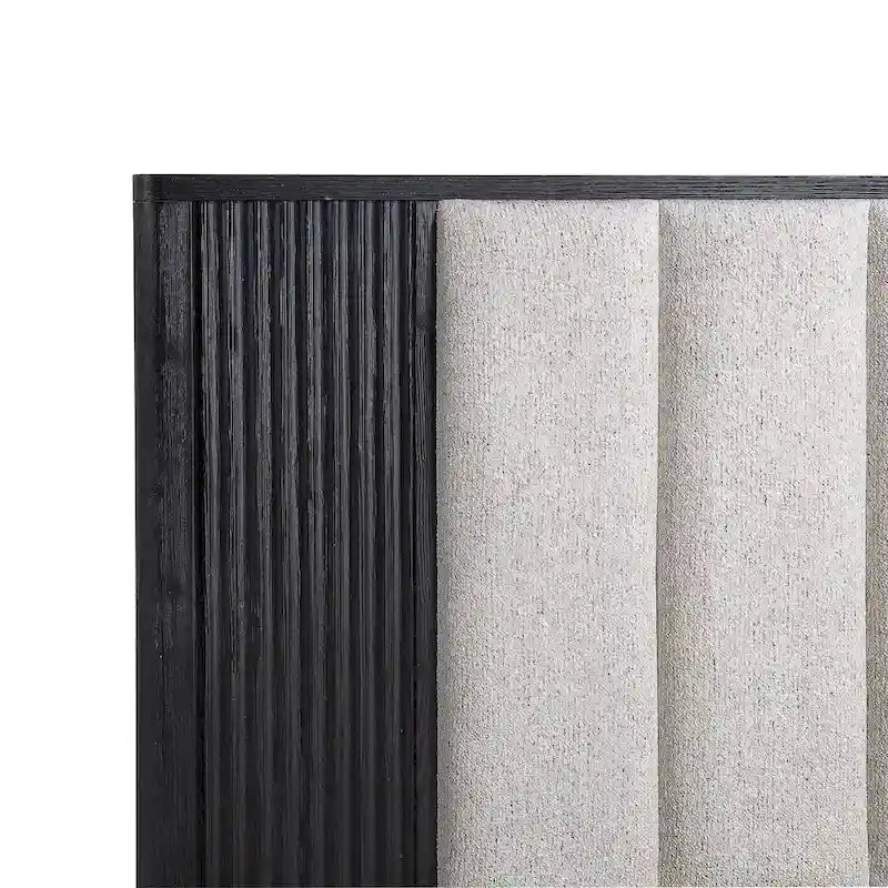 Chambre à coucher 4 pièces Shelby avec panneaux noirs capitonnés
