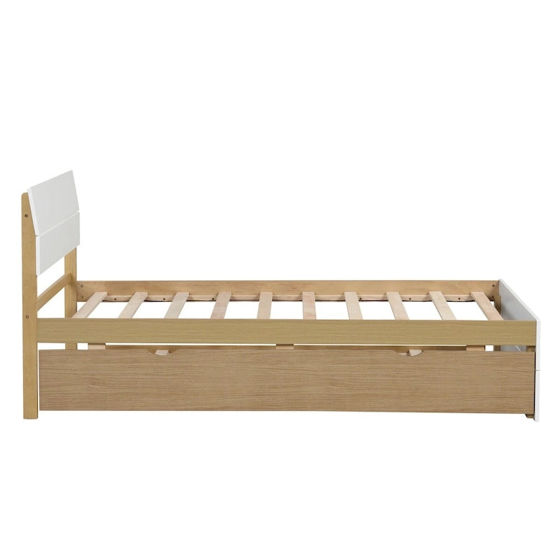 Cadre de lit double moderne avec lit gigogne