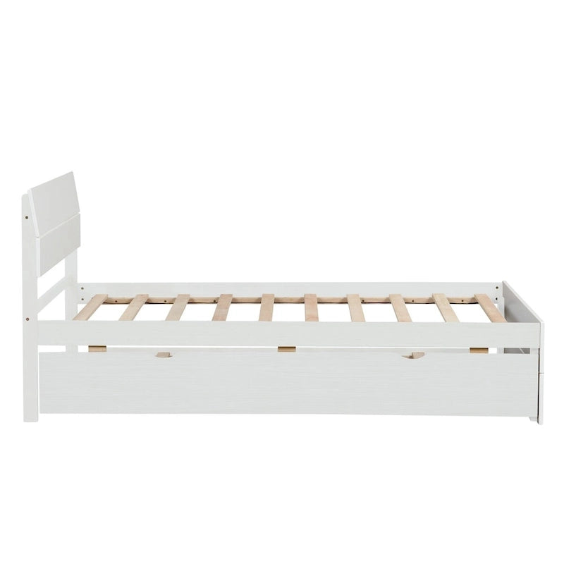 Cadre de lit double moderne avec lit gigogne