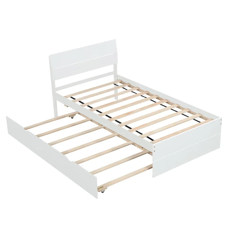 Cadre de lit double moderne avec lit gigogne