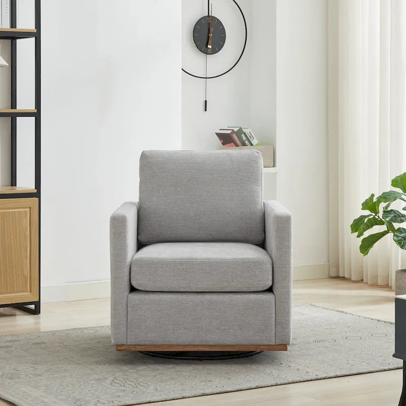 Fauteuil d'appoint pivotant carré rembourré
