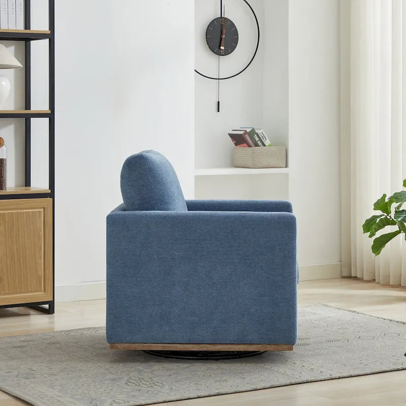 Fauteuil d'appoint pivotant carré rembourré