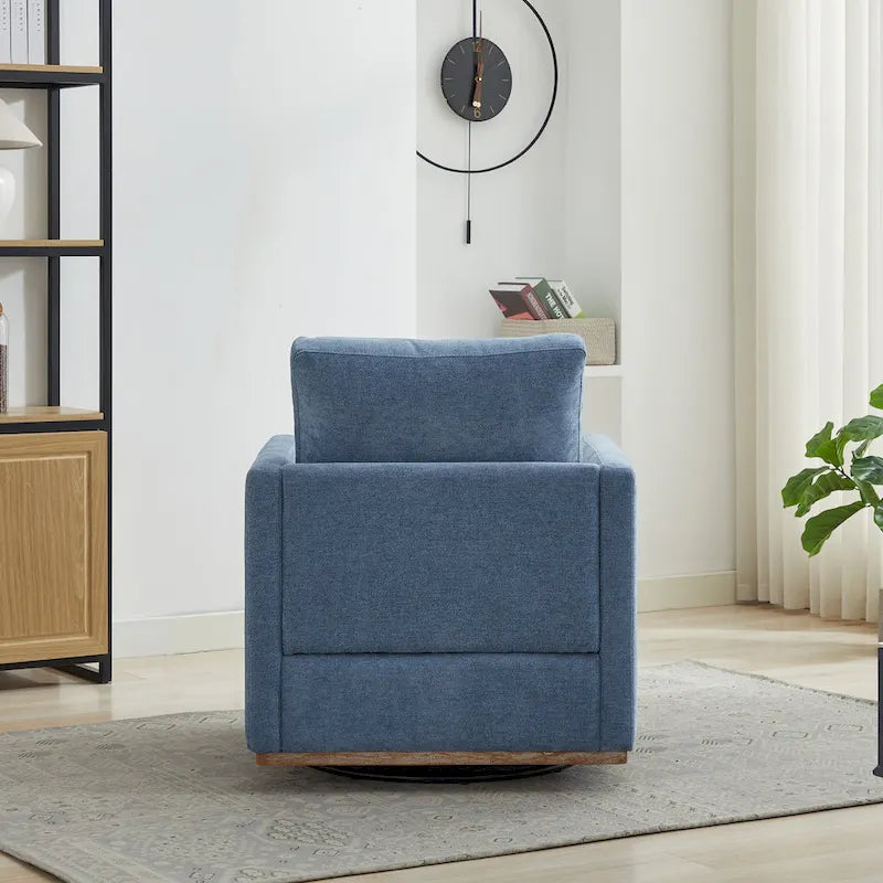 Fauteuil d'appoint pivotant carré rembourré
