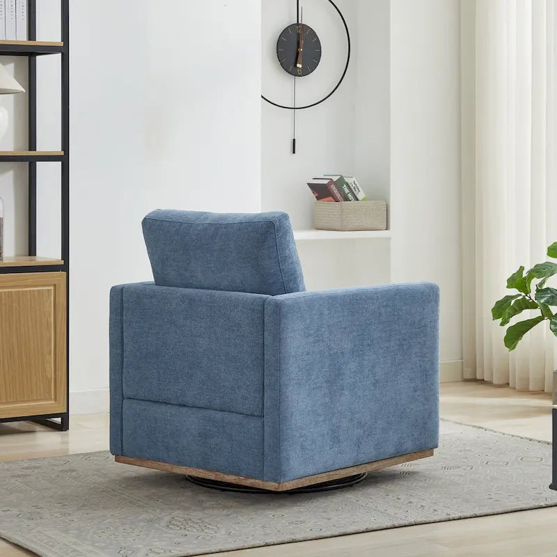 Fauteuil d'appoint pivotant carré rembourré