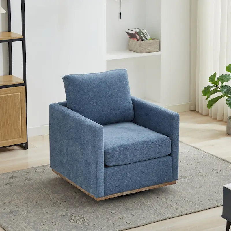 Fauteuil d'appoint pivotant carré rembourré
