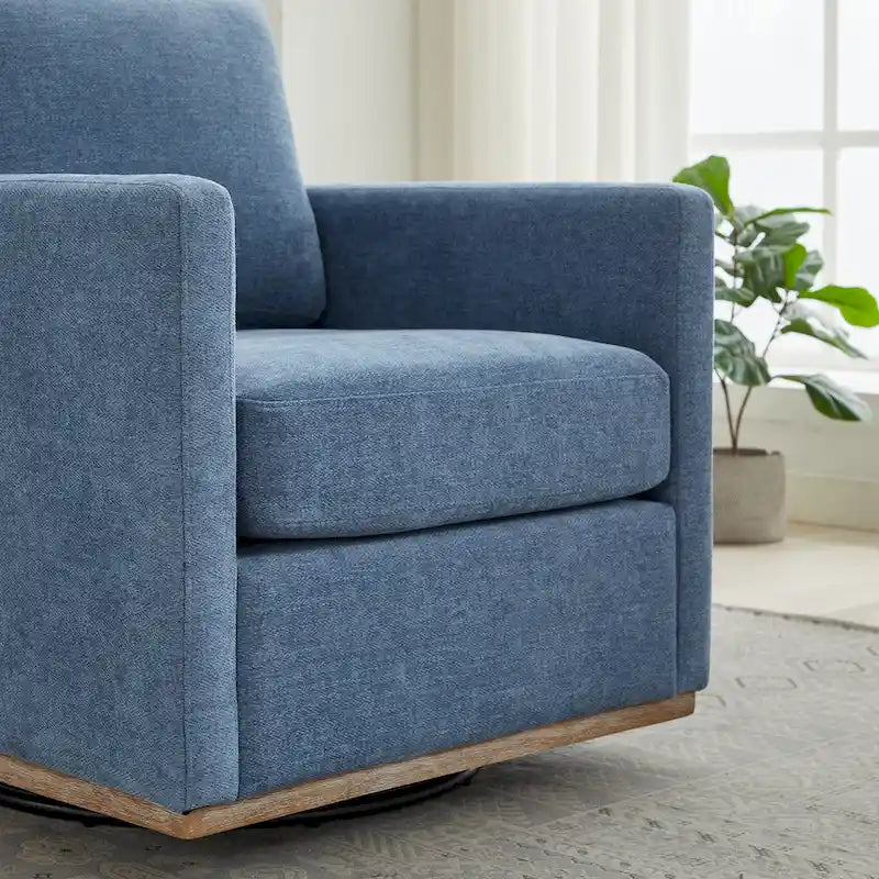 Fauteuil d'appoint pivotant carré rembourré