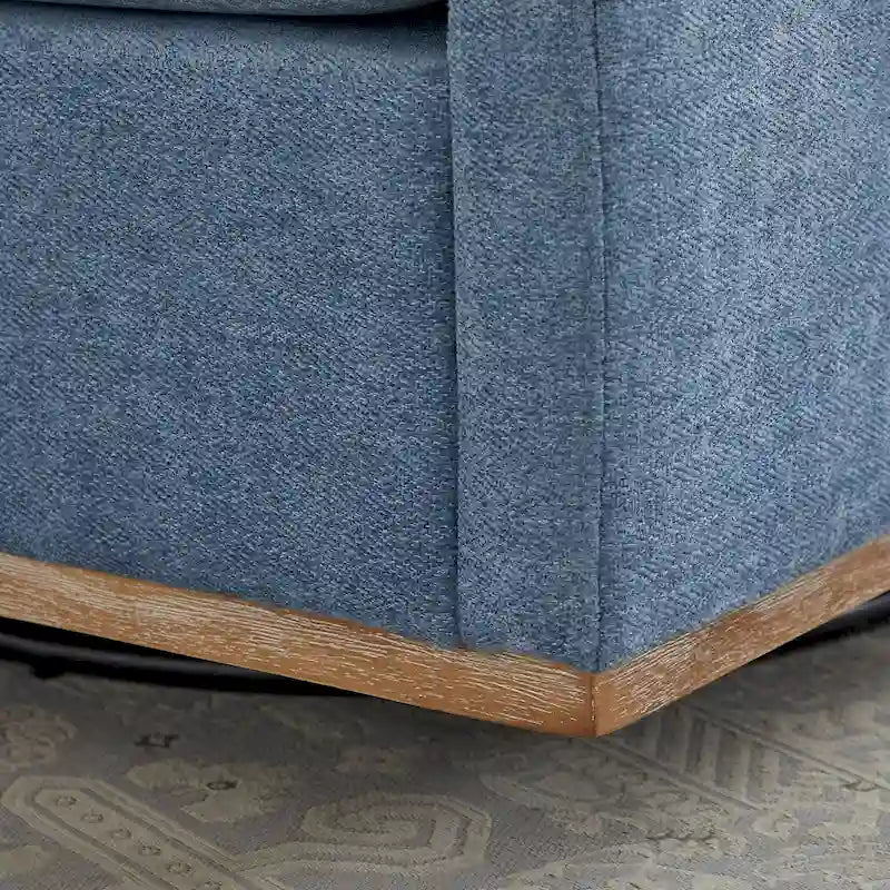 Fauteuil d'appoint pivotant carré rembourré