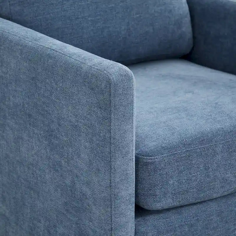 Fauteuil d'appoint pivotant carré rembourré