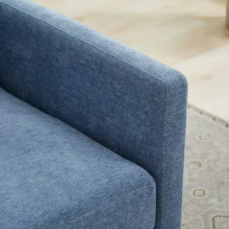 Fauteuil d'appoint pivotant carré rembourré