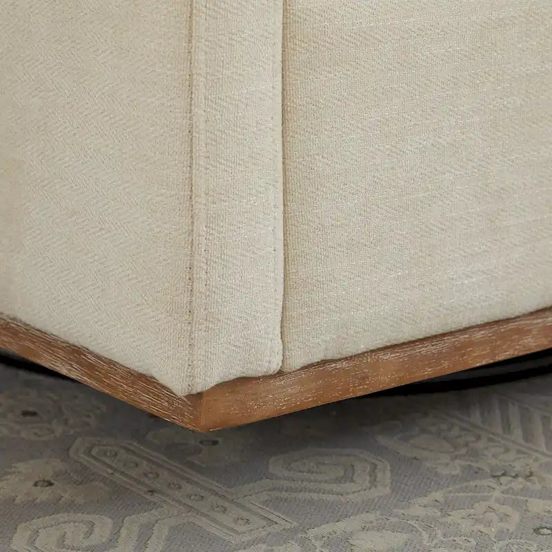 Fauteuil d'appoint pivotant carré rembourré