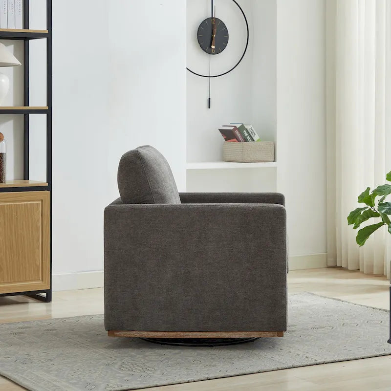Fauteuil d'appoint pivotant carré rembourré