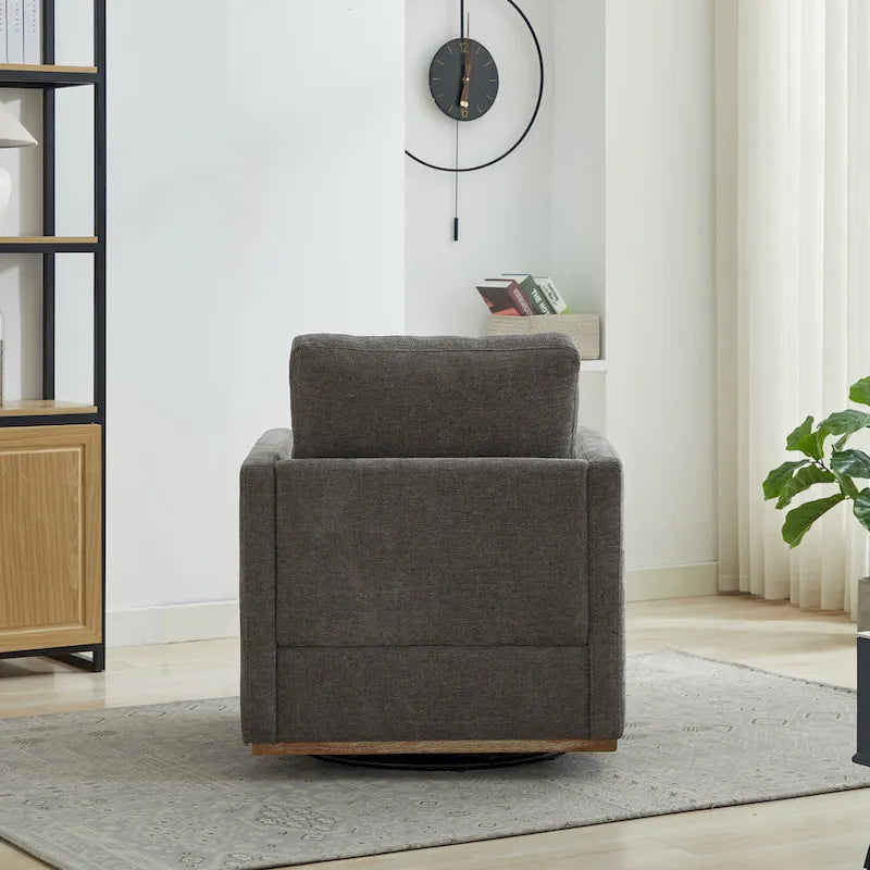 Fauteuil d'appoint pivotant carré rembourré