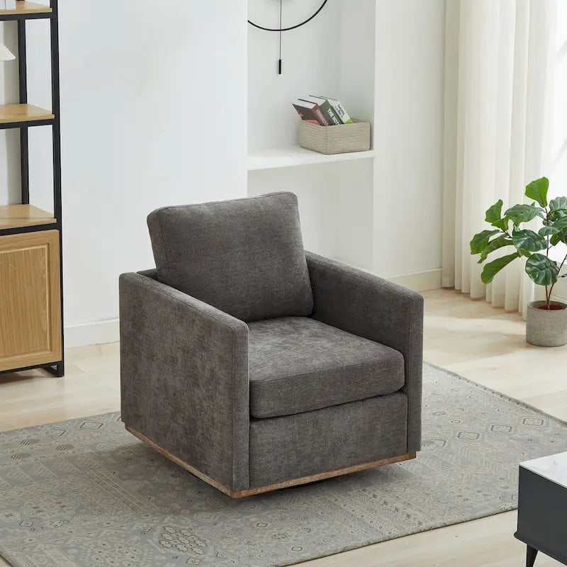 Fauteuil d'appoint pivotant carré rembourré