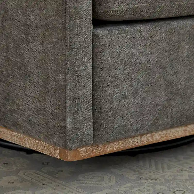 Fauteuil d'appoint pivotant carré rembourré