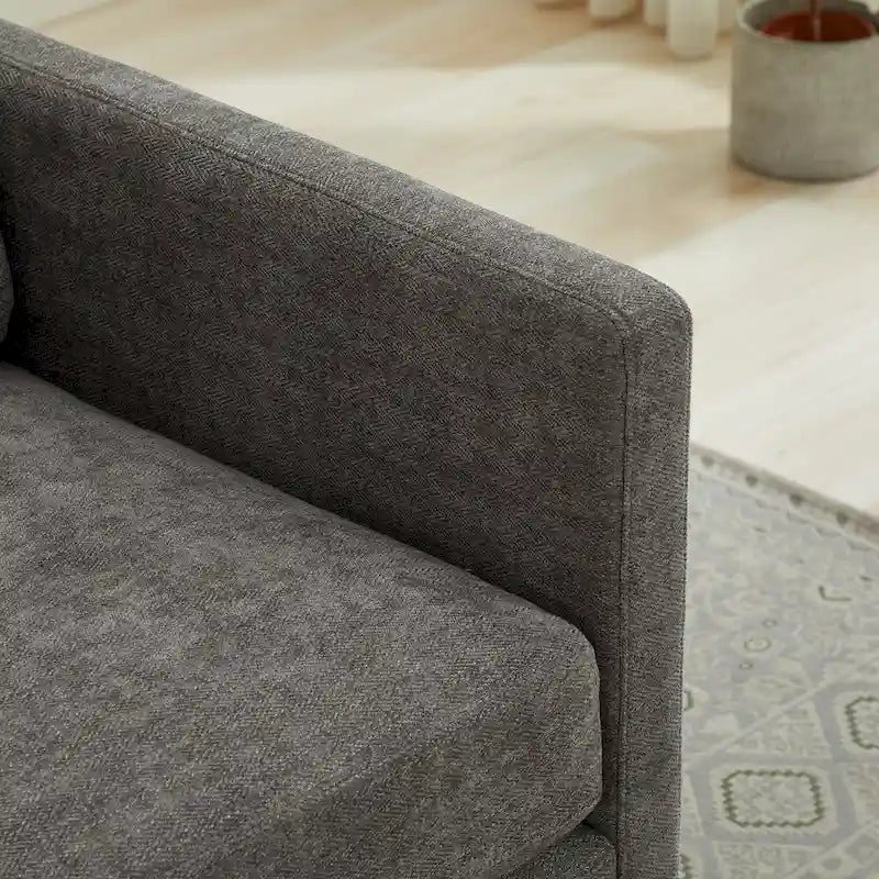 Fauteuil d'appoint pivotant carré rembourré