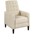 Yaheetech Fauteuil Inclinable en Tissu Fauteuil Relax Rembourré Dossier Réglable