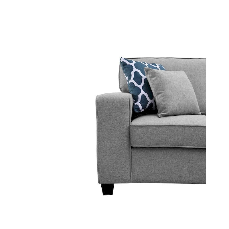Canapé d'angle modulable 7 places avec pouf