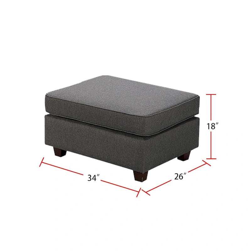 Canapé d'angle modulable 7 places avec pouf