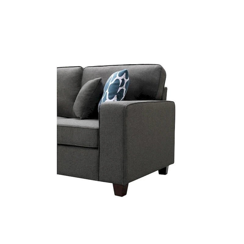 Canapé d'angle modulable 7 places avec pouf