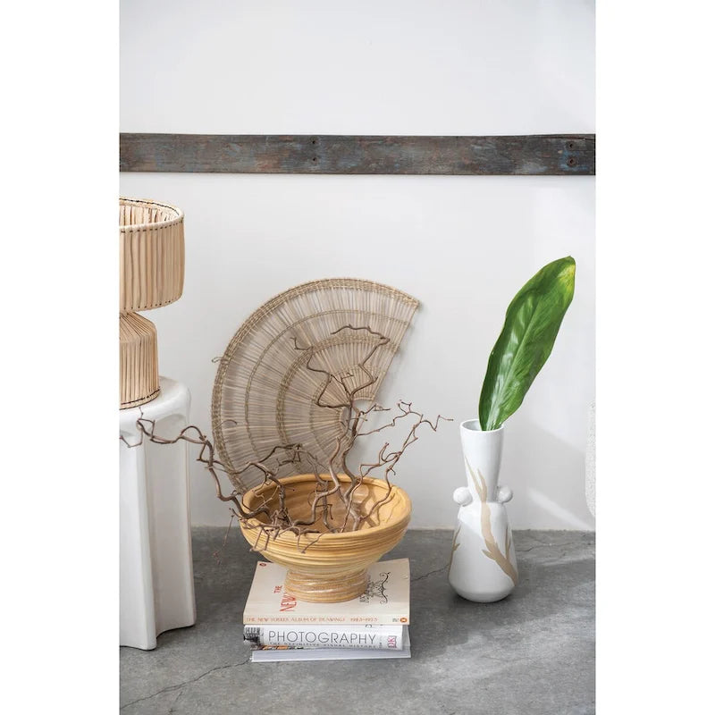 Tabouret ou table d'appoint en grès sculpté