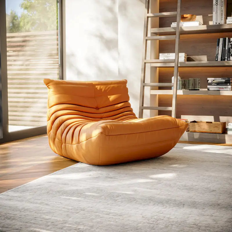 Furgle Canapé en cuir microfibre Design ergonomique Canapé paresseux Canapé de sol