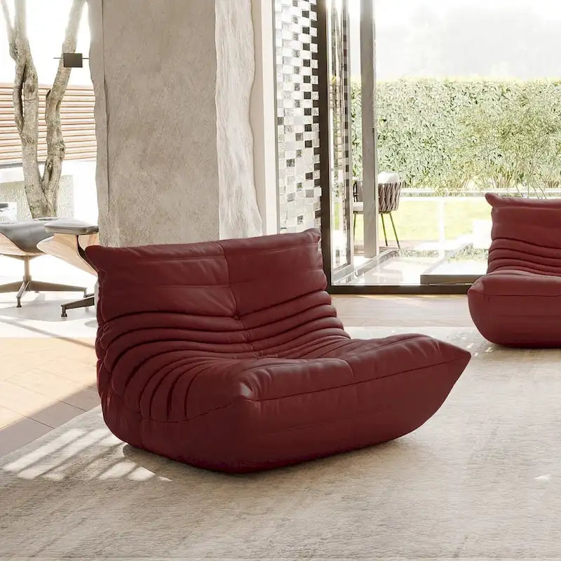 Furgle Canapé en cuir microfibre Design ergonomique Canapé paresseux Canapé de sol