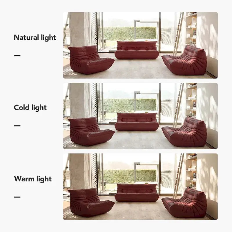 Furgle Canapé en cuir microfibre Design ergonomique Canapé paresseux Canapé de sol