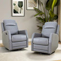 Fauteuil inclinable pivotant Esteban avec dossier capitonné (ensemble de 2) par HULALA HOME
