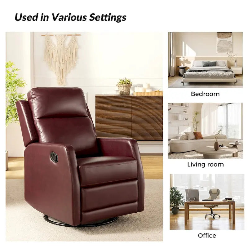 Fauteuil inclinable pivotant Esteban avec dossier capitonné (ensemble de 2) par HULALA HOME