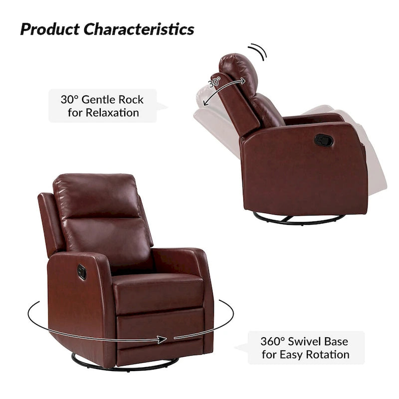 Fauteuil inclinable pivotant Esteban avec dossier capitonné (ensemble de 2) par HULALA HOME