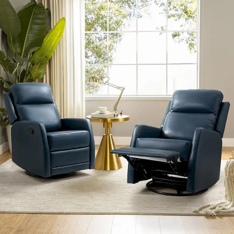Fauteuil inclinable pivotant Esteban avec dossier capitonné (ensemble de 2) par HULALA HOME