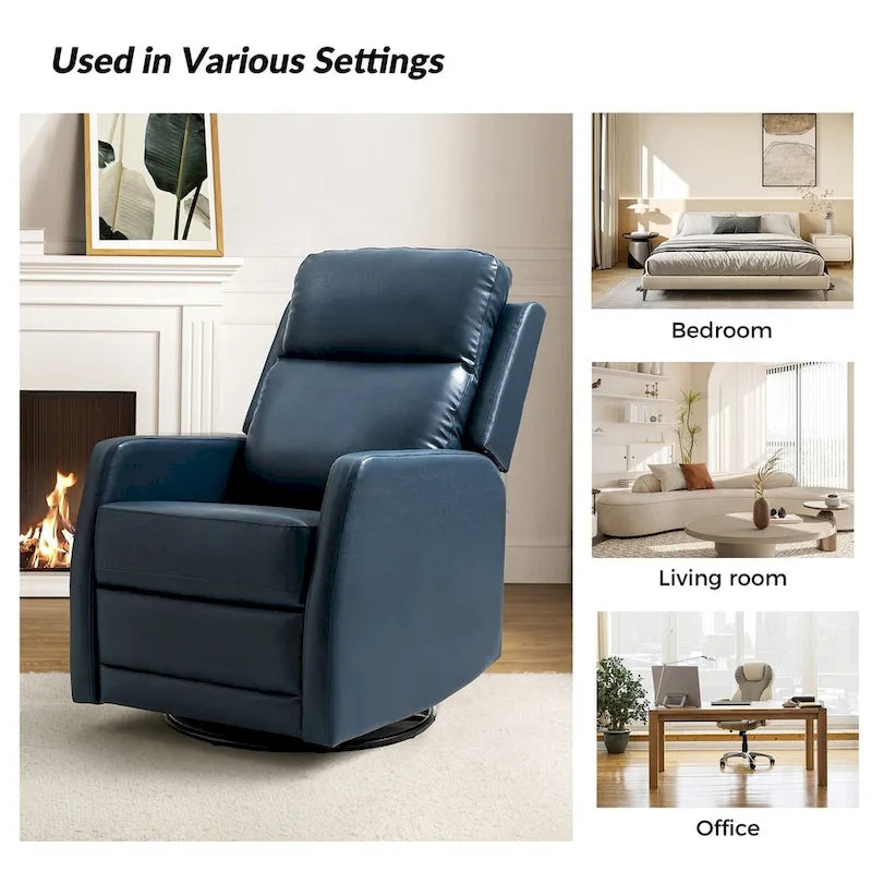 Fauteuil inclinable pivotant Esteban avec dossier capitonné (ensemble de 2) par HULALA HOME