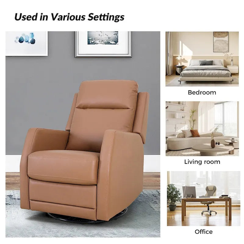 Fauteuil inclinable pivotant Esteban avec dossier capitonné (ensemble de 2) par HULALA HOME