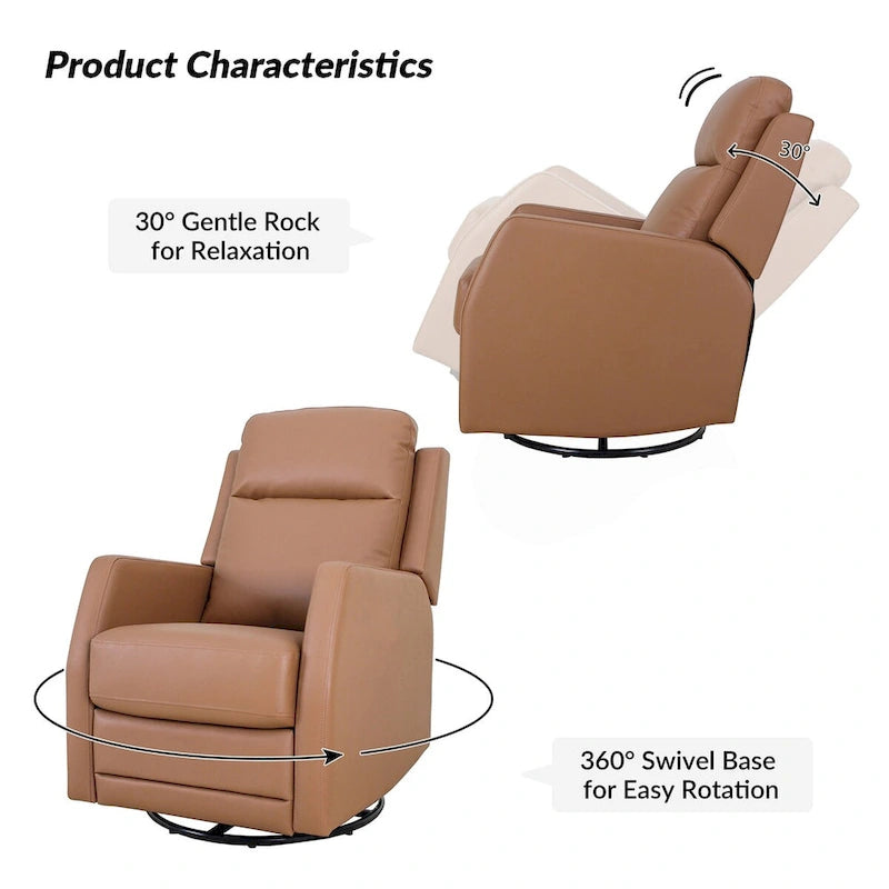 Fauteuil inclinable pivotant Esteban avec dossier capitonné (ensemble de 2) par HULALA HOME